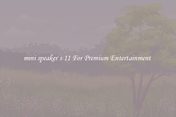 mini speaker s 11 For Premium Entertainment 