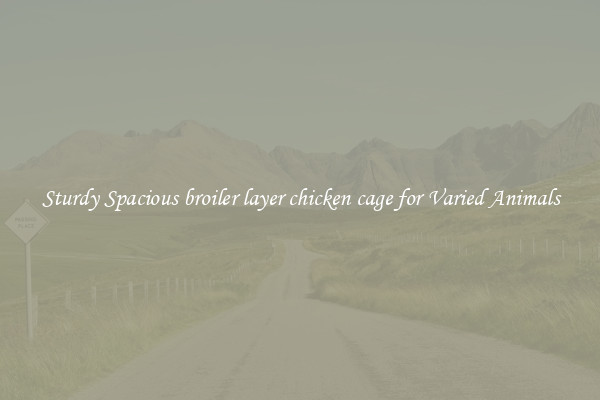 Sturdy Spacious broiler layer chicken cage for Varied Animals