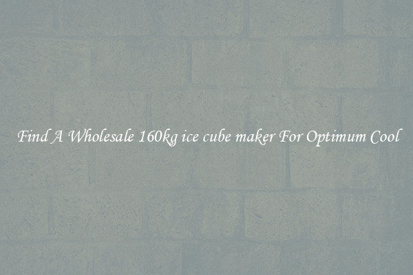 Find A Wholesale 160kg ice cube maker For Optimum Cool