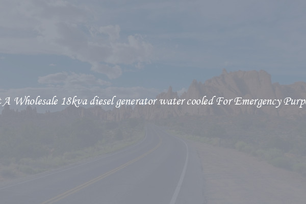 Get A Wholesale 18kva diesel generator water cooled For Emergency Purposes