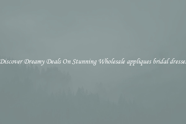 Discover Dreamy Deals On Stunning Wholesale appliques bridal dresses