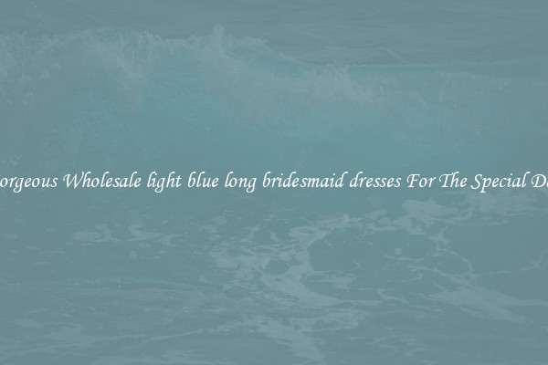 Gorgeous Wholesale light blue long bridesmaid dresses For The Special Day