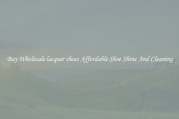 Buy Wholesale lacquer shoes Affordable Shoe Shine And Cleaning