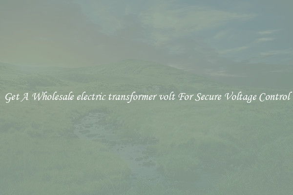 Get A Wholesale electric transformer volt For Secure Voltage Control